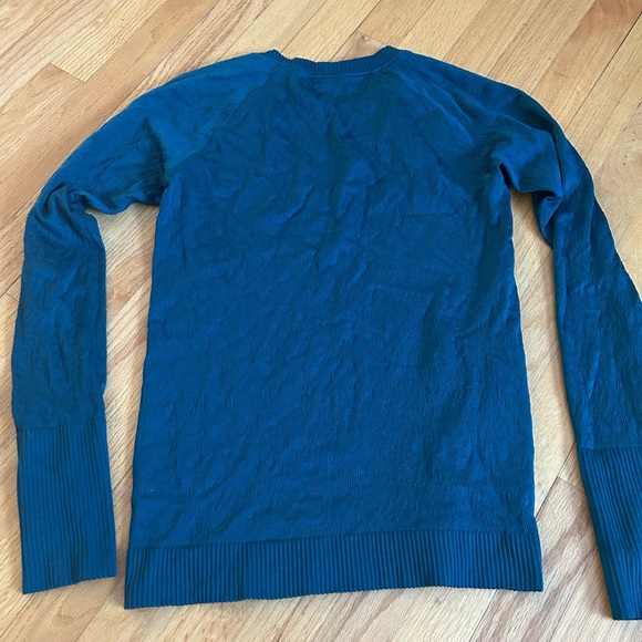Lululemon Rest Less Pullover Rib/Textured Pattern Blue - Picture 6 of 10